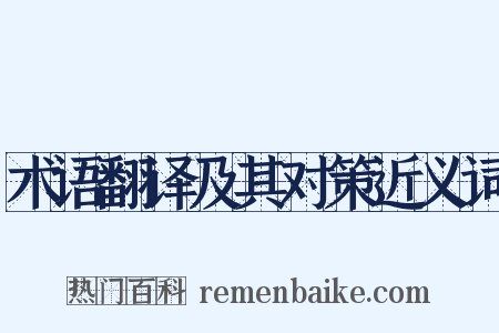 术语翻译及其对策近义词是什么意思的图片